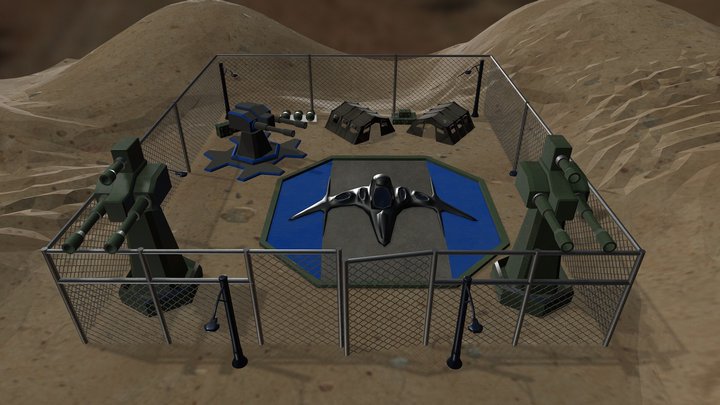 Military base pack 3D Model