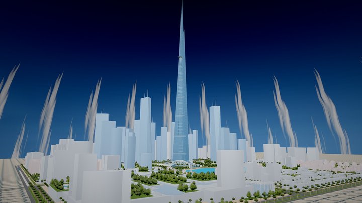 Kingdom Tower Yeddah Burj al-Mamlakah 3D Model