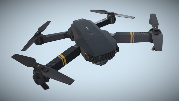 Eachine E58 Pocket Drone - Game Ready Asset 3D Model