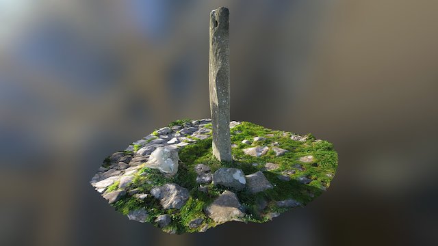 Ogham Stone at Kilmalkedar, Dingle, Co. Kerry 3D Model