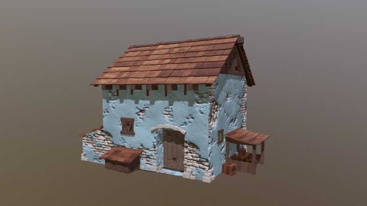 Simple Farm House 3D Model