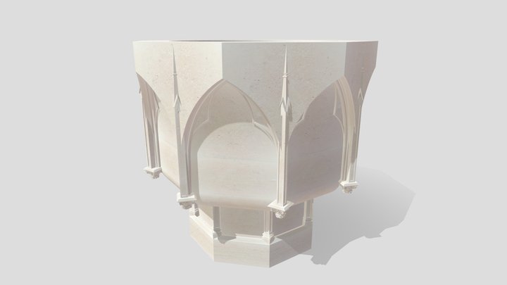 Baptistère - Église St. André de l'Europe V2 3D Model