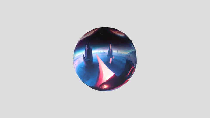 Skybox Futuristic Night Sky spatial io 3D Model