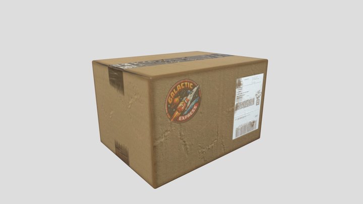 Cardboard Box 3D Model
