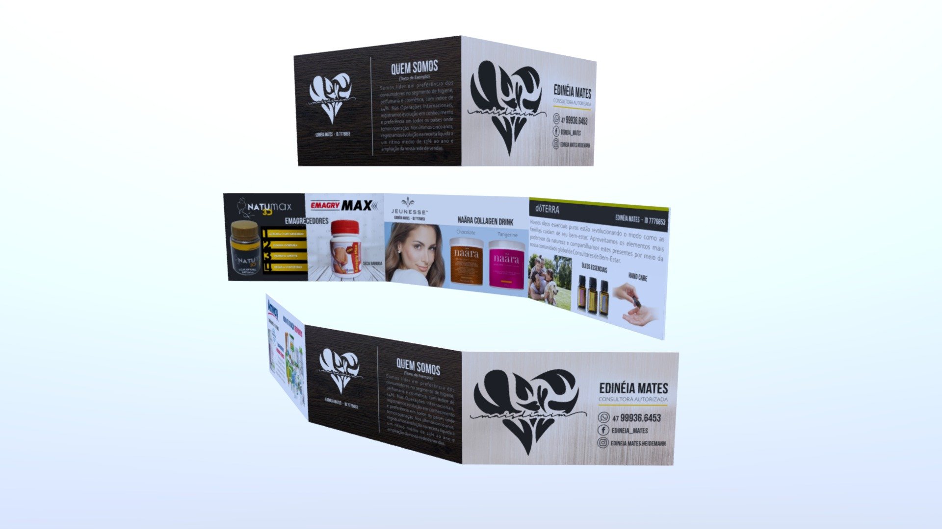 [01] Natumax - Cartão De Visitas 03 Dobras