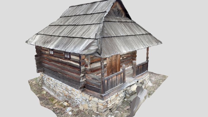 Wooden house. Small hut 3D Model