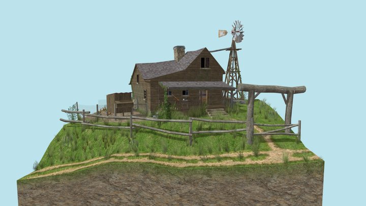 DAE Diorama retake - Small farm 3D Model