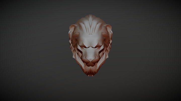 Llion face low poly 3D Model
