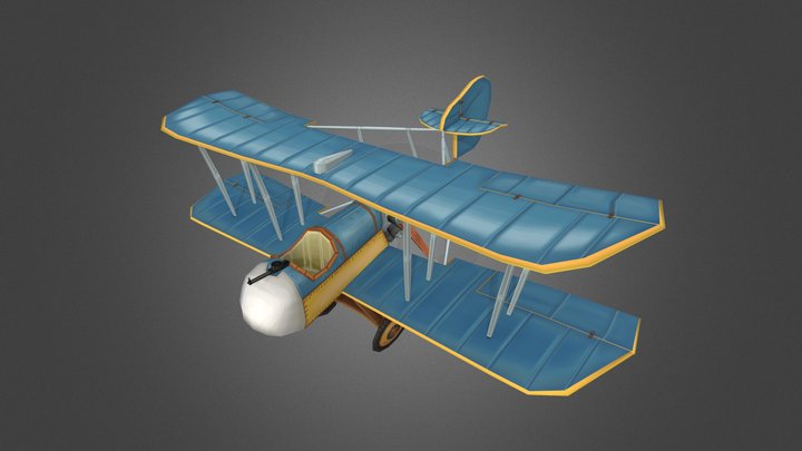 Game Art Flying Circus Airco DH2 3D Model