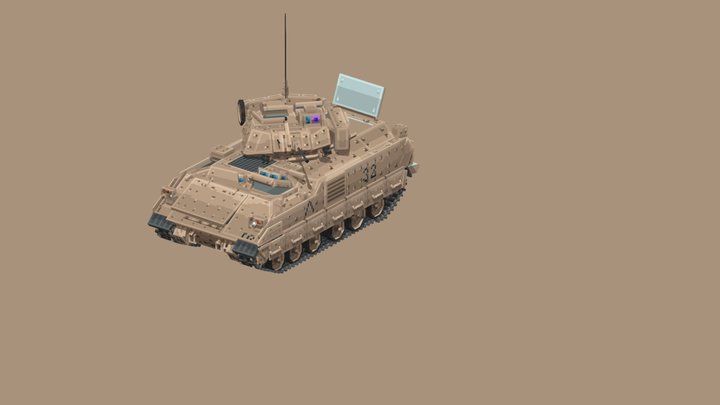 M2A2 Bradley Model 3D Model