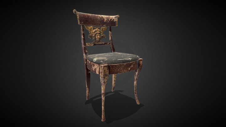 Regency Mercury Chair - Distressed 3D Model