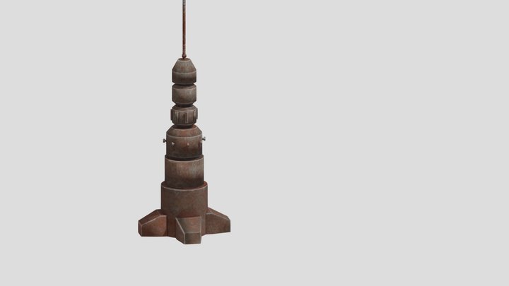 Sci-Fi Rust Antenna 3D Model