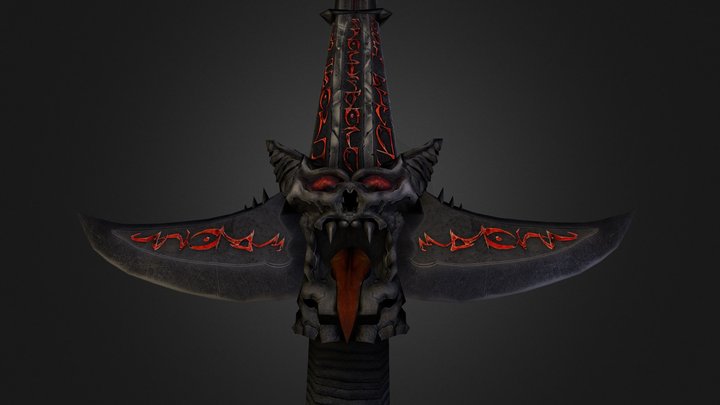daedric_shortsword_v2_2 3D Model