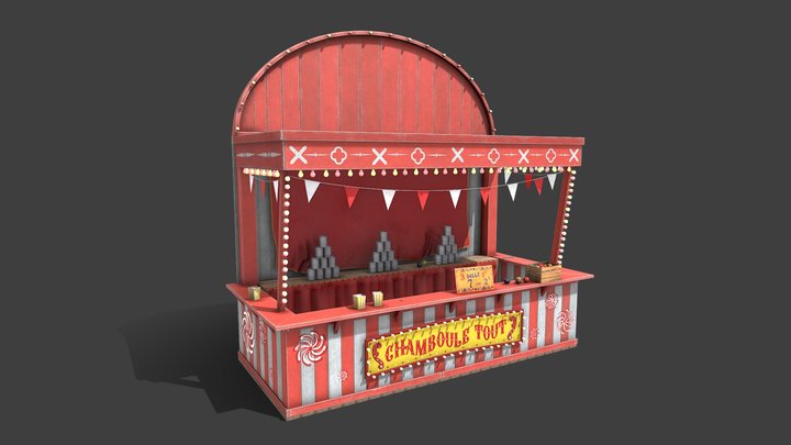 Circus Chamboule tout Game 3D Model