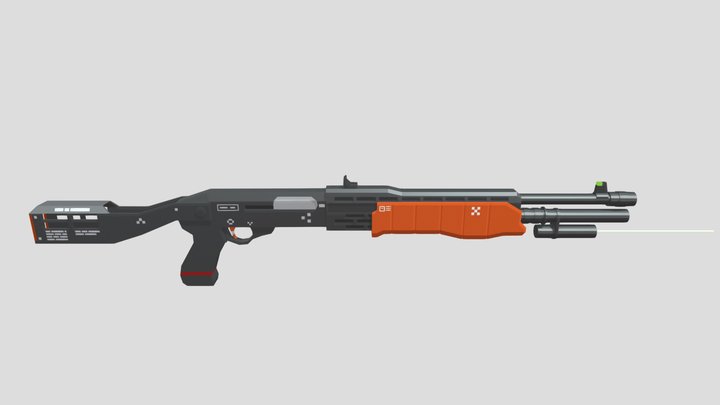 EIN-12 Flechette Shotgun 3D Model