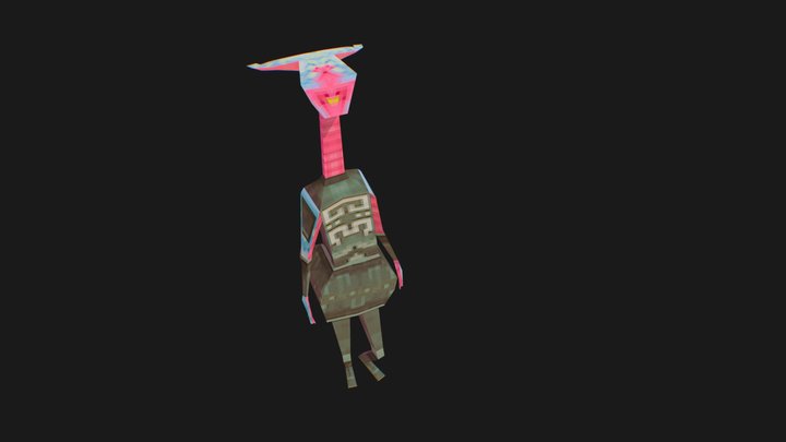 Pixel Bartender 3D Model