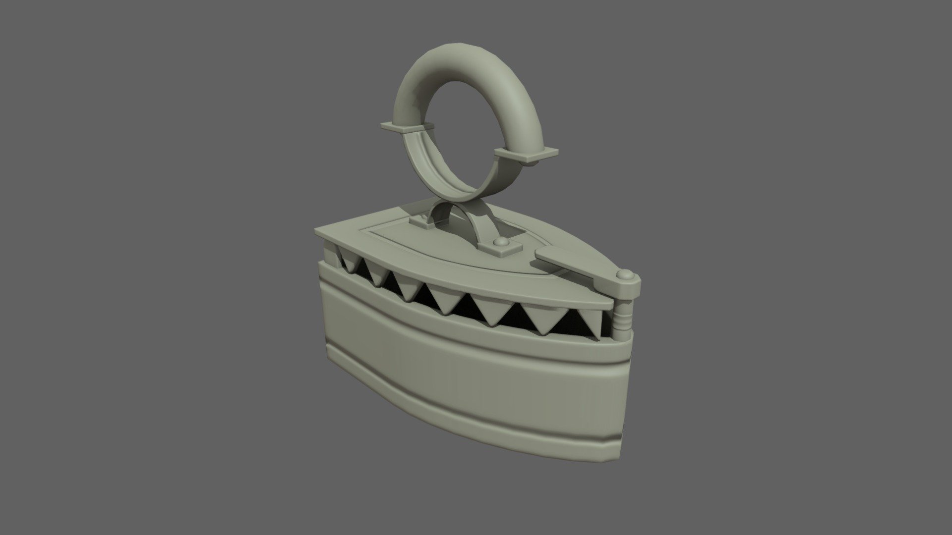 Charcoal Iron low poly AO and Normal Map