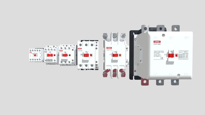 YCC7 AC Contactor 3D Model