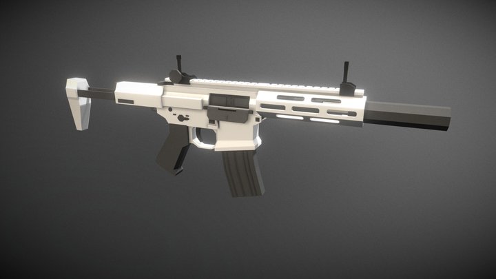 AAC Honeybadger Gun 3D Model