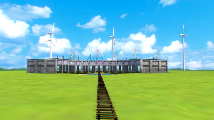 HAPPY PARTY TRAIN Stage-Bunngo mori Rail Yard 3D Model