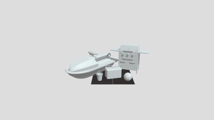 By The Ocean - 5 Modeled Props 3D Model