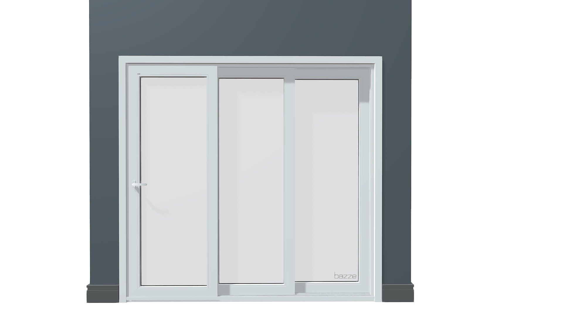 PORTA DE PVC - CORRER - 3 FOLHAS — Sketchfab embed 3D viewer