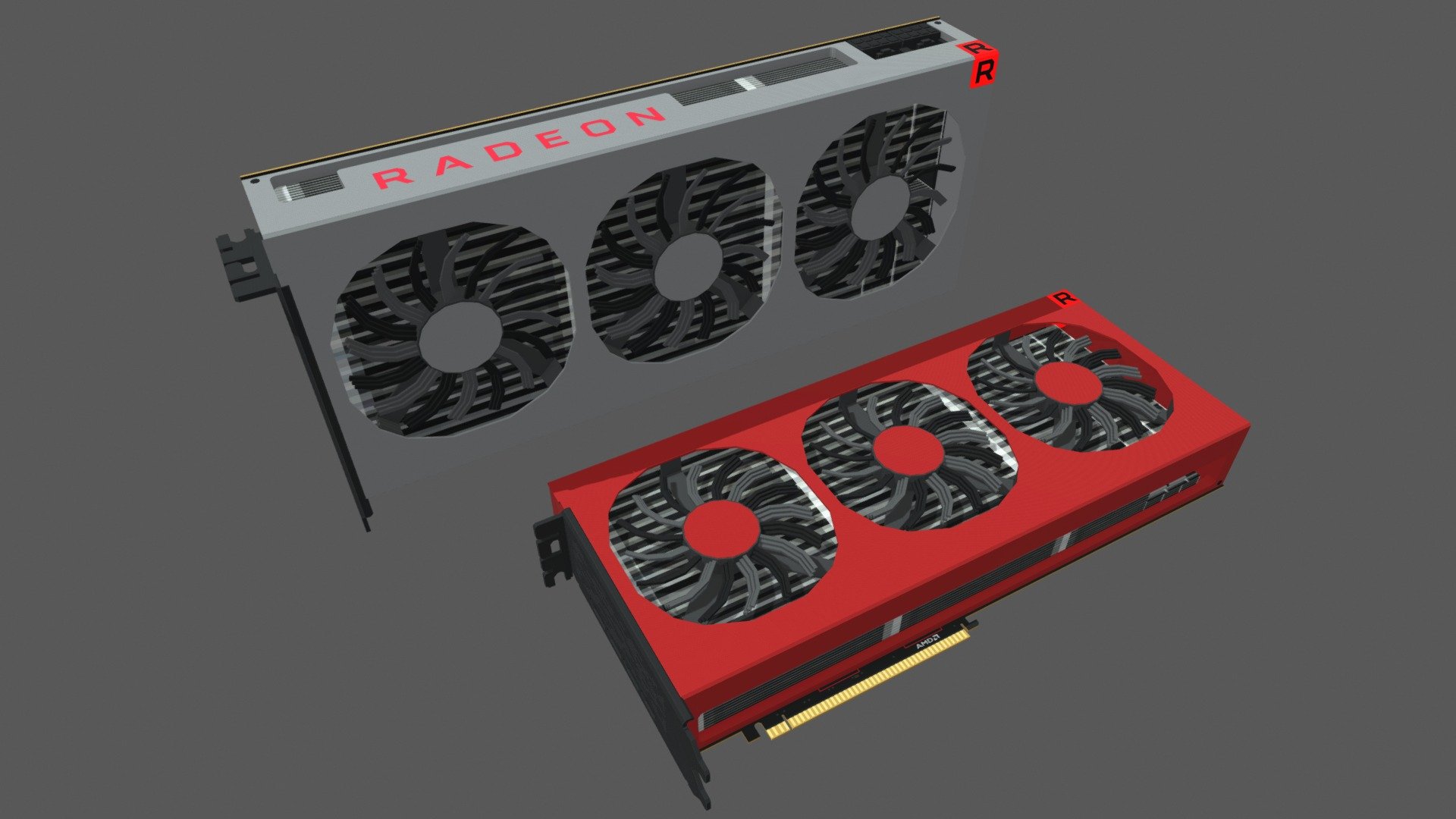 AMD Radeon VII(7) + 50th • Blockbench - Buy Royalty Free 3D model by M ...