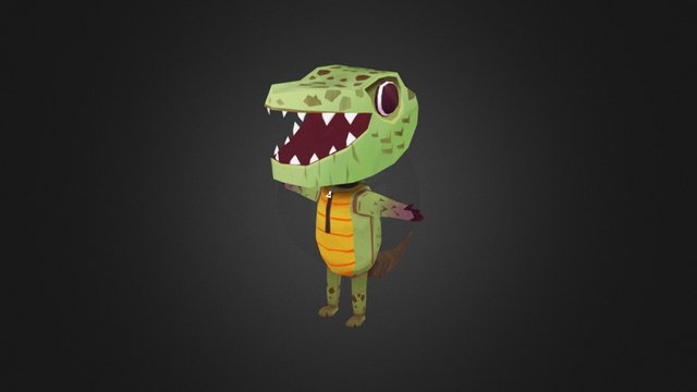 Happy Croco 3D Model
