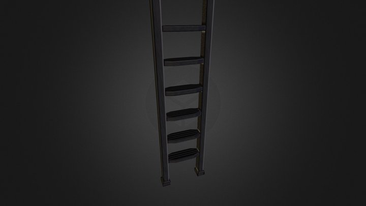 Ladder to be propped against wall. 3D Model