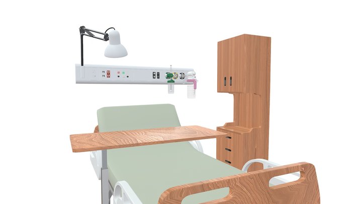 Medical Bed Unit – Kostenloses 3D-Modell STL