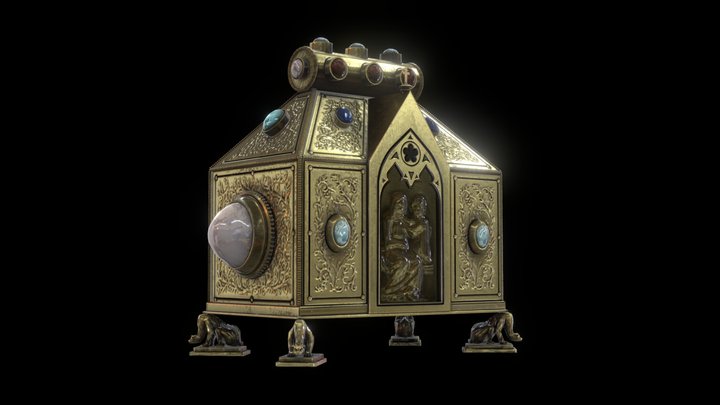 Gothic Reliquary of the Virgin and Saints 3D Model