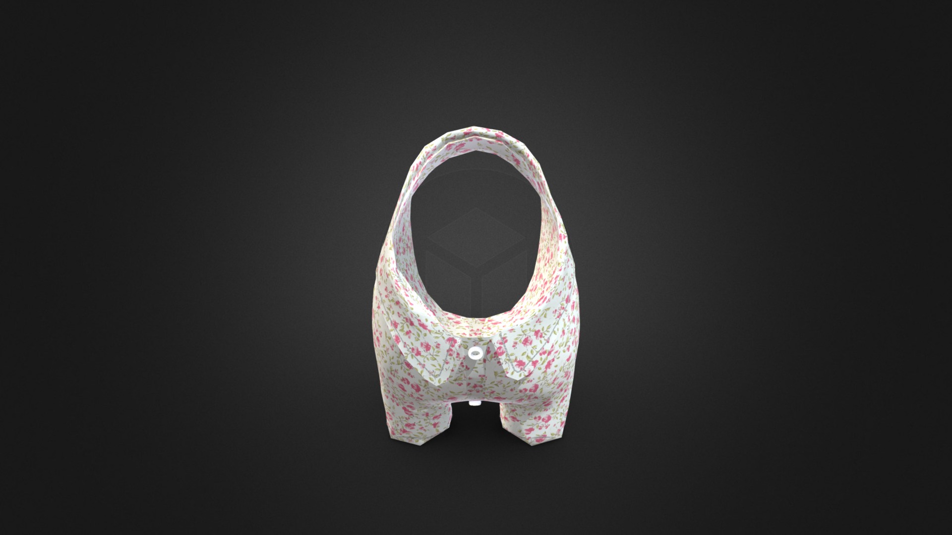 3D model Pet Cloth Rose Shirt - This is a 3D model of the Pet Cloth Rose Shirt. The 3D model is about a pink and white gem.