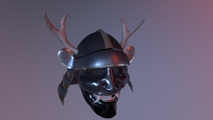 water doe samurai mask 3D Model