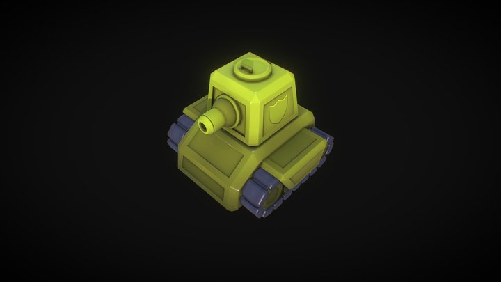 Lowpoly Tank 3D Model