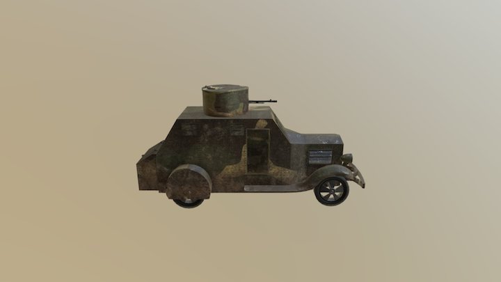 Bilbao Armored Car (Spanish Civil War) 3D Model
