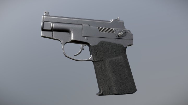 Russian special silent pistol PSS 3D Model
