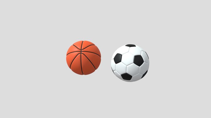 Balones de fútbol y baloncesto – Free 3D Model STL