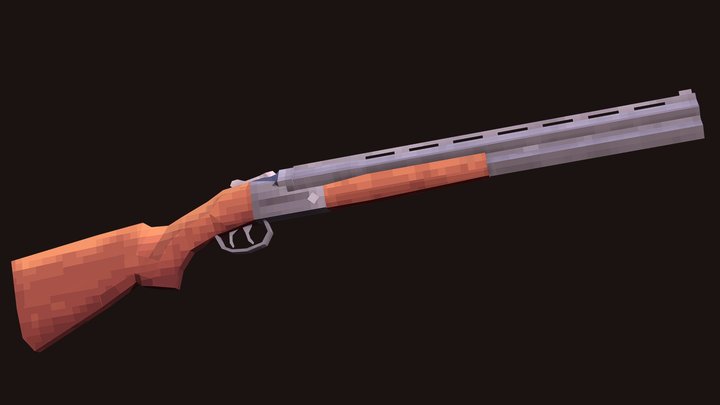 Double Barrel Shotgun 3D Model