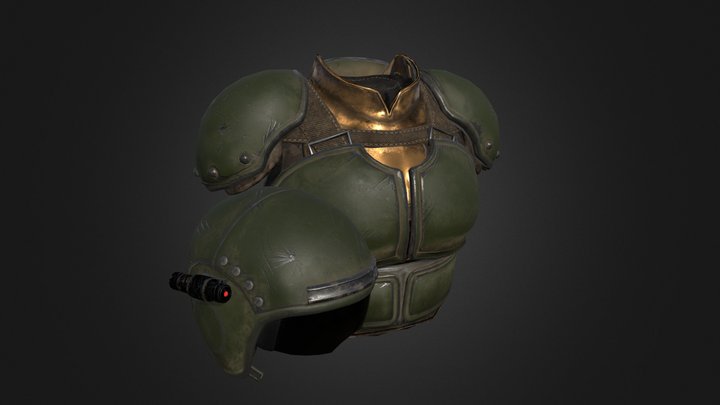 Classic Fallout combat armor MKII 3D Model
