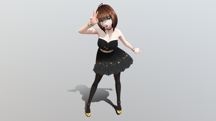 Zelena Terra - vRoid Model - Static Statue - 023
