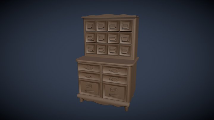 Card Catalog (1/12 scale) 3D Printing 3D Model
