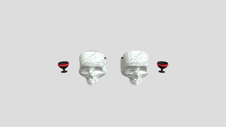 Skull & Chalice 3D Model