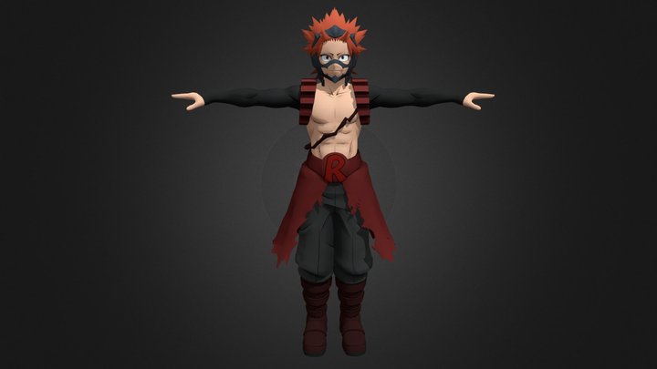 Kirishima Default - My Hero Ultra Rumble 3D Model