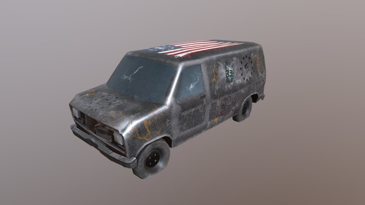 Graffiti Van 3D Model