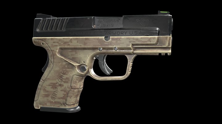 Springfield XD-9 Mod.2 3D Model
