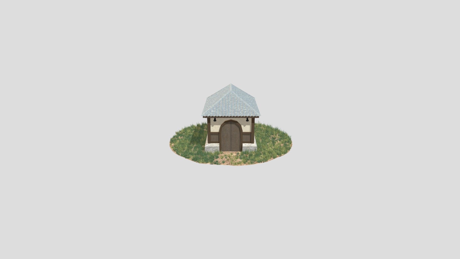 Low-poly realistic tiny cabin