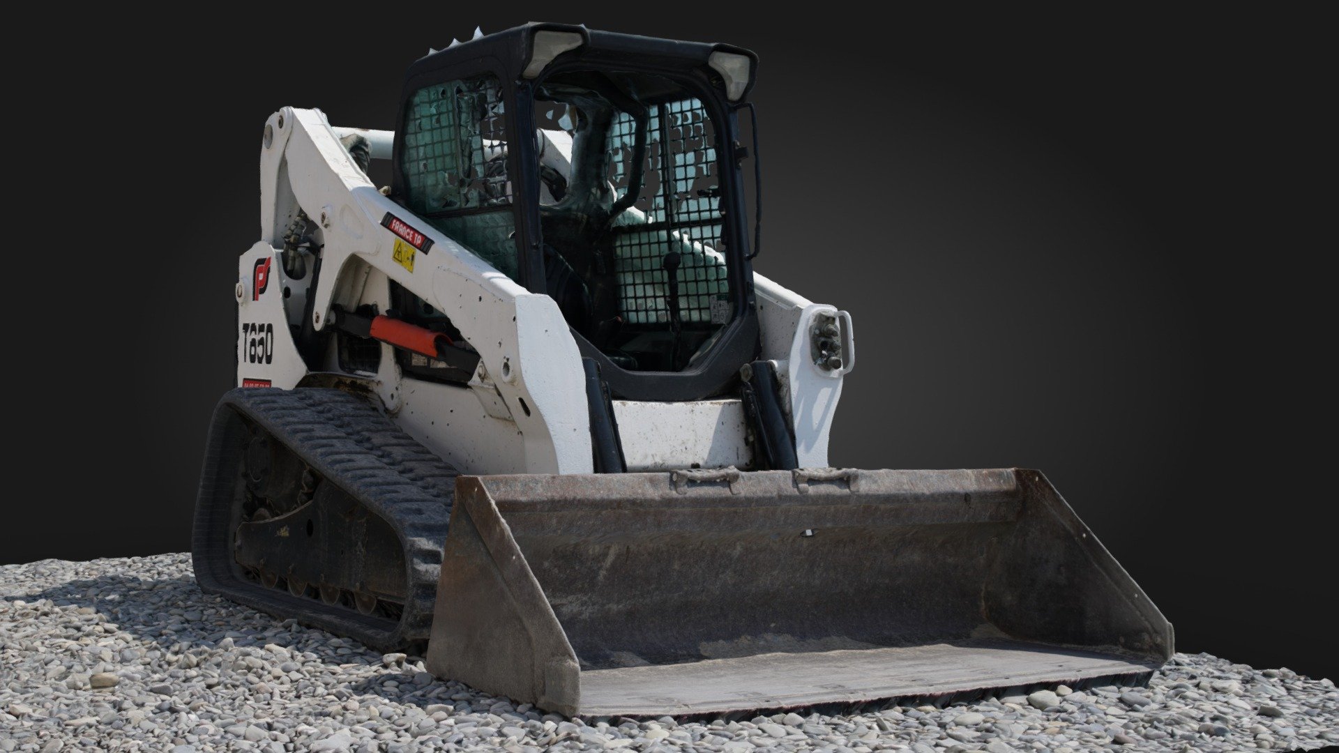 Bulldozer on a pebble beach - Nice, France — Sketchfab embed 3D viewer