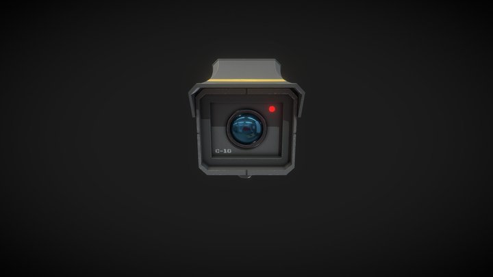 Security Camera Low Poly 3D Model