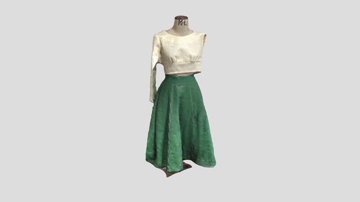 Mannequin - Green Skirt 3D Model