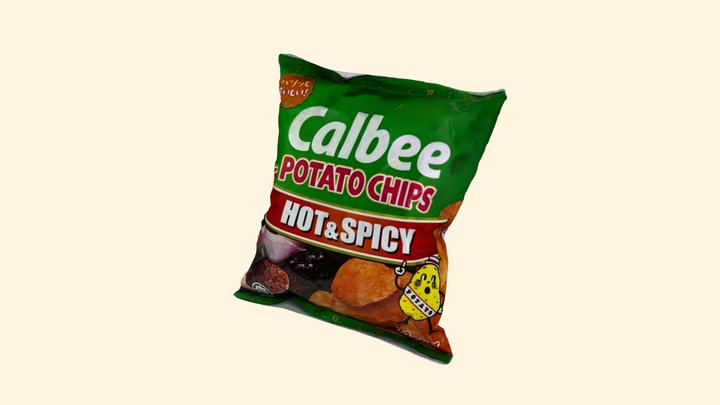 Calbee Hot & Spicy Potato Chips 3D Model